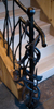 forged antler newel post